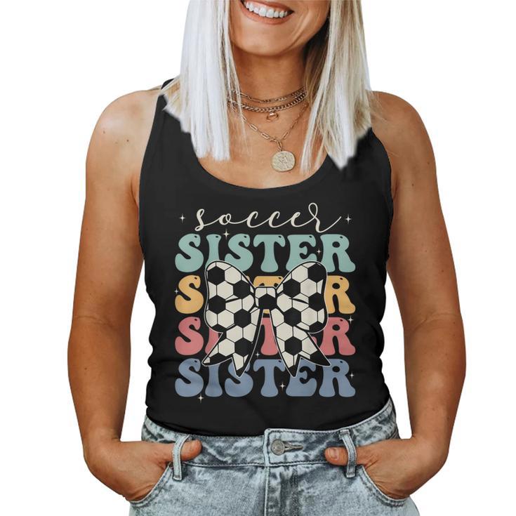 Soccer Sister Vintage Sport Lover Sister Mothers Da Women Tank Top