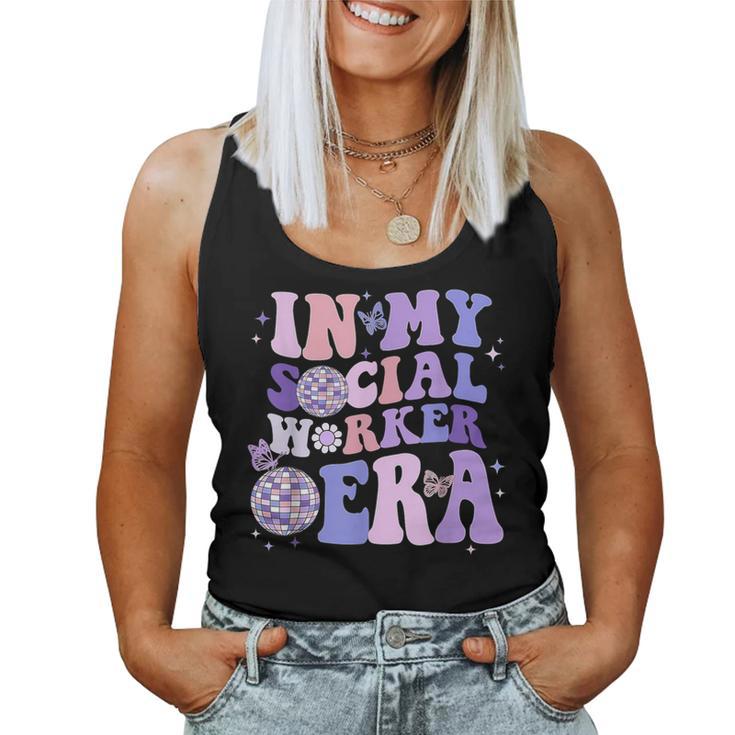 In My Social Worker Era Retro Groovy School Social Worker Women Tank Top