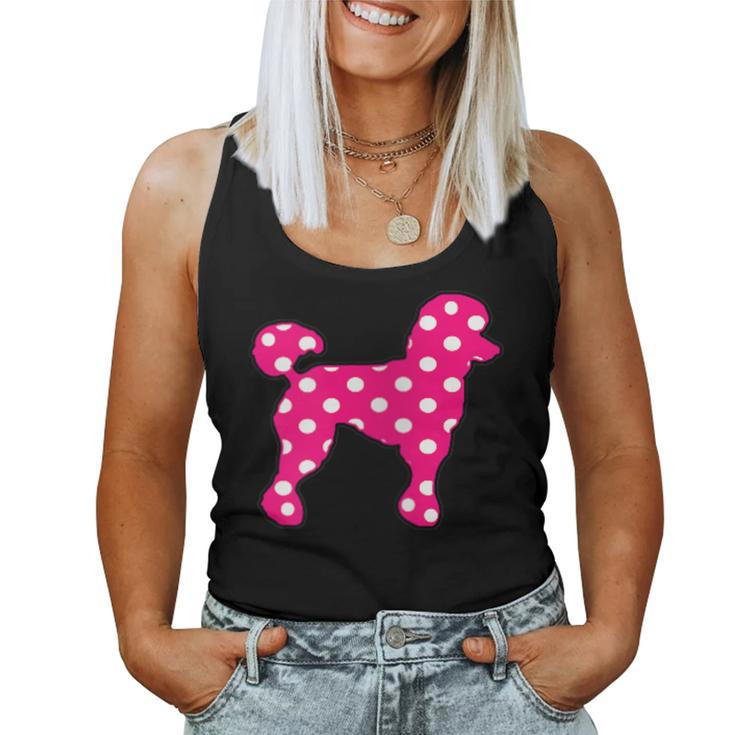Sock Hop Cutie 50S Costume Pink Polka Dot Poodle Women Tank Top
