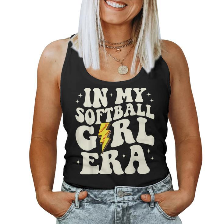 In My Softball Girl Era Retro Groovy Softball Girl Women Tank Top