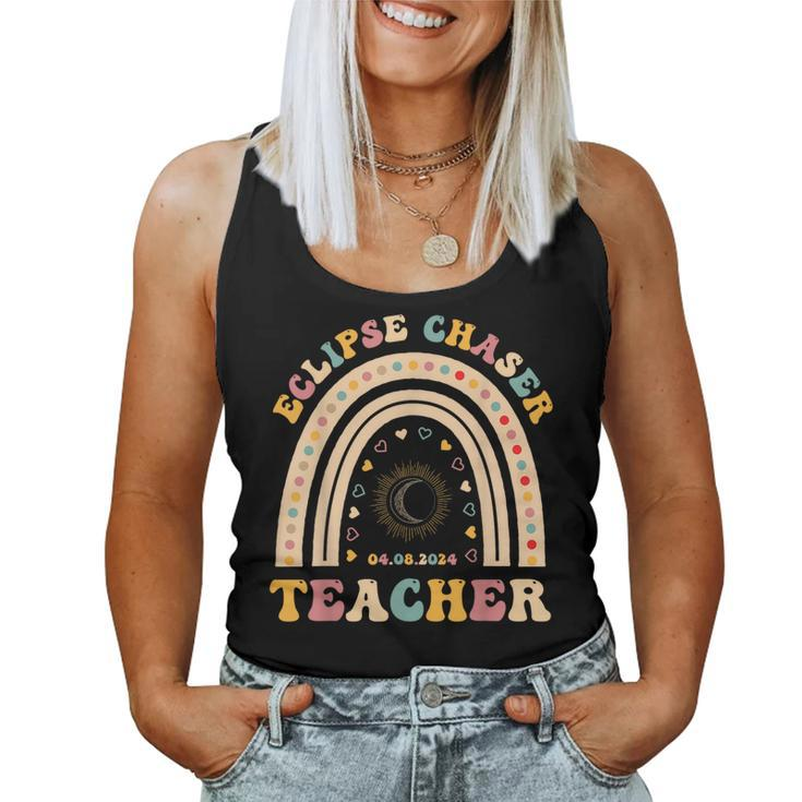 Solar Eclipse Chaser 2024 April 8 Teacher Teaching Educator Women Tank Top