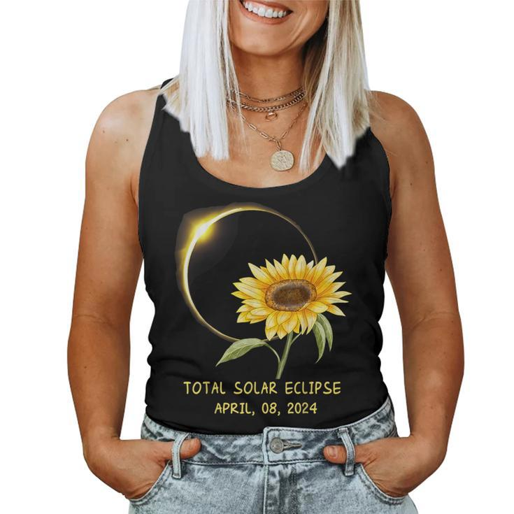 Solar Eclipse Sunflower April 8 2024 Women Tank Top
