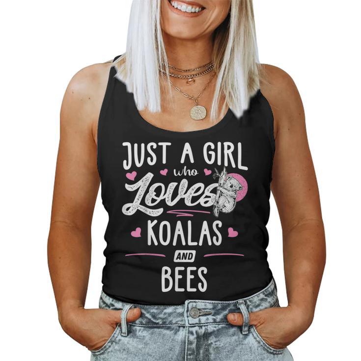 Solo Una Chica Que Ama A Los Koalas Y Las Abejas Regala A Las Es Camiseta sin mangas para mujer