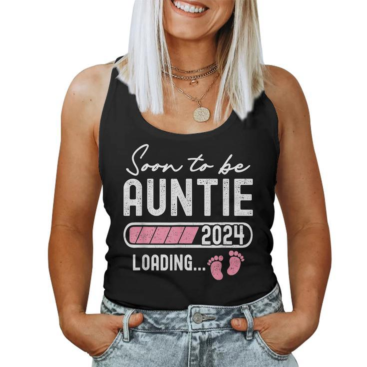 Soon To Be Auntie Est 2024 Future New Aunt Pregnancy Loading Women Tank Top