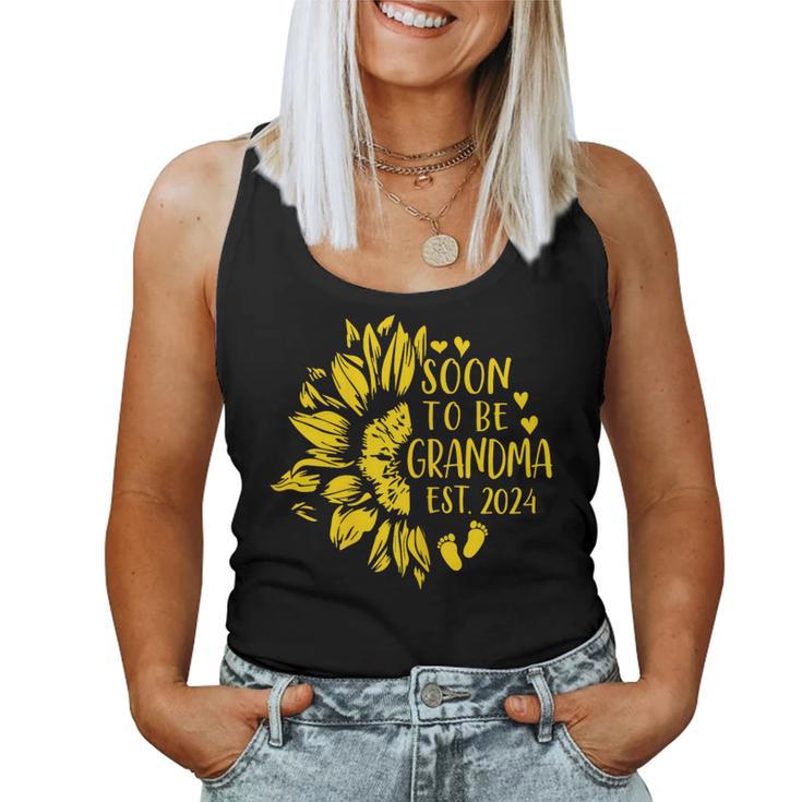 Soon To Be Grandma Est 2024 Pregnancy Announcement Women Tank Top