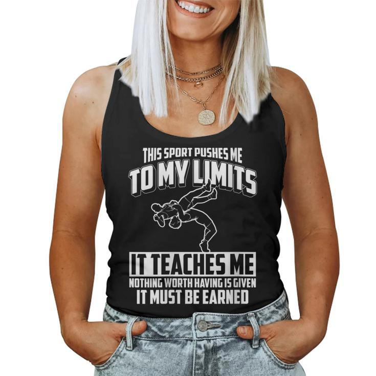 This Sport Pushes Me To My Limits Wrestling Women Tank Top