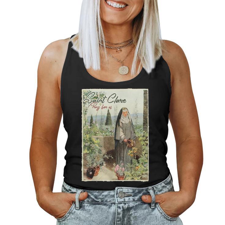 St Clare Of Assisi Italian Catholic Saint Light Women Tank Top