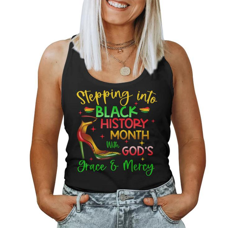 Stepping Into Black History Month With God Christian Girl Women Tank Top