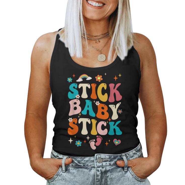 Stick Baby Stick Ivf Transfer Day Ivf Couple Groovy Women Tank Top