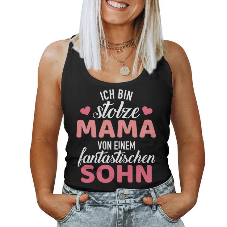 Stolze Mamaon Einer Fantastischen Sohn Saying Tank Top Frauen