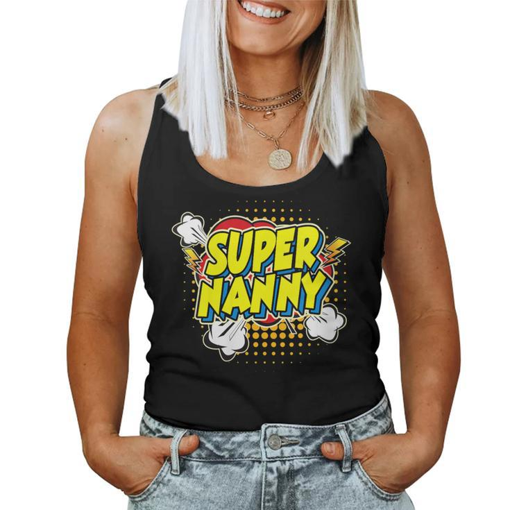 Super Awesome Matching Superhero Nanny Women Tank Top