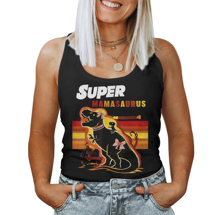 Super Mamasaurus Trex Dino Lustig Mama Muttertag Retro Tank Top Frauen