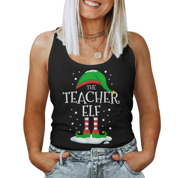 The Teacher Elf Christmas Family Matching Xmas Group Women Tank Top