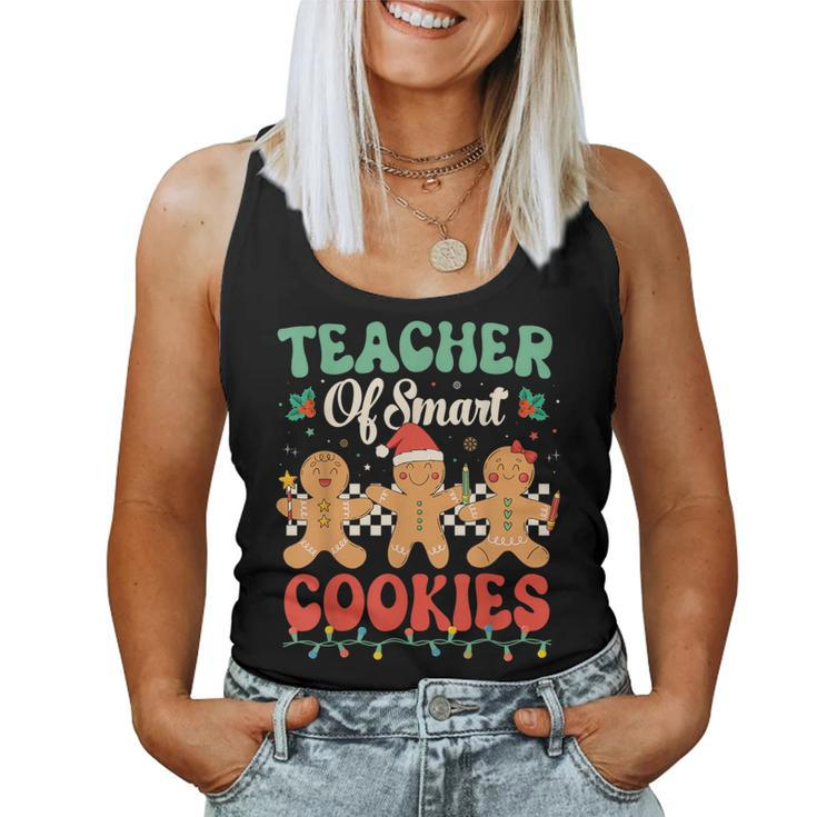 Teacher Of Smart Cookies Christmas Gingerbread Man Women Tank Top