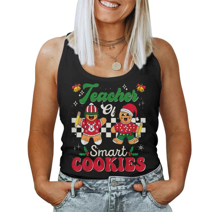 Teacher Of Smart Cookies Gingerbread Christmas Teachers Women Tank Top