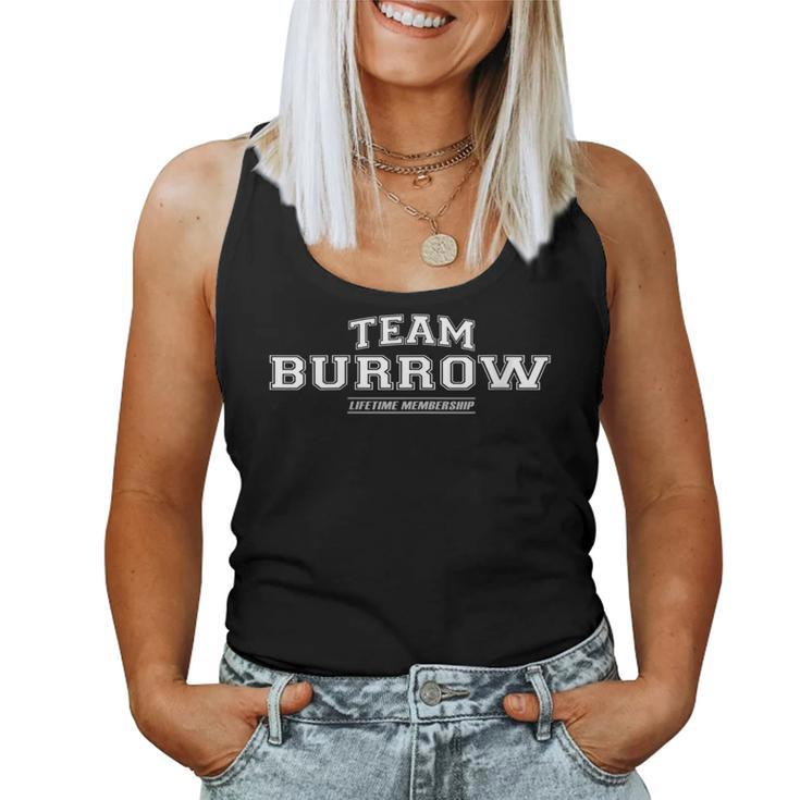 Team Burrow Proud Family Surname Last Name Women Tank Top
