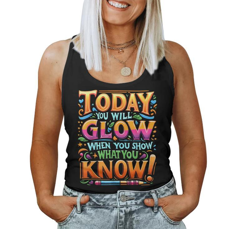 Testing Day Show What You Know Teacher Do Not Stress Women Tank Top