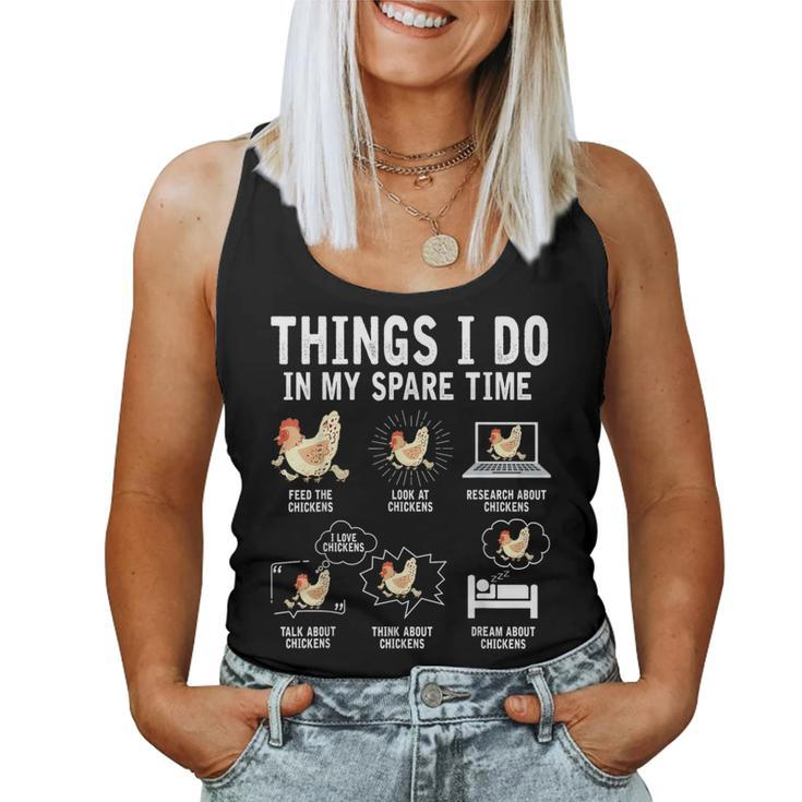 Things I Do In My Spare Time Farmar Farm Chicken Lover Women Tank Top
