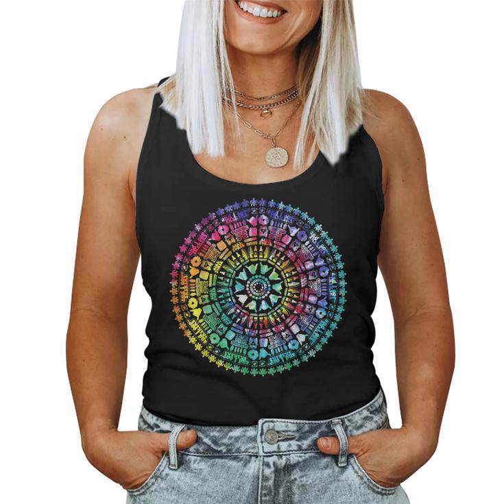 Tie Dye Mandala Sksksk And I Oop Save The Turtles Visco Girl Women Tank Top