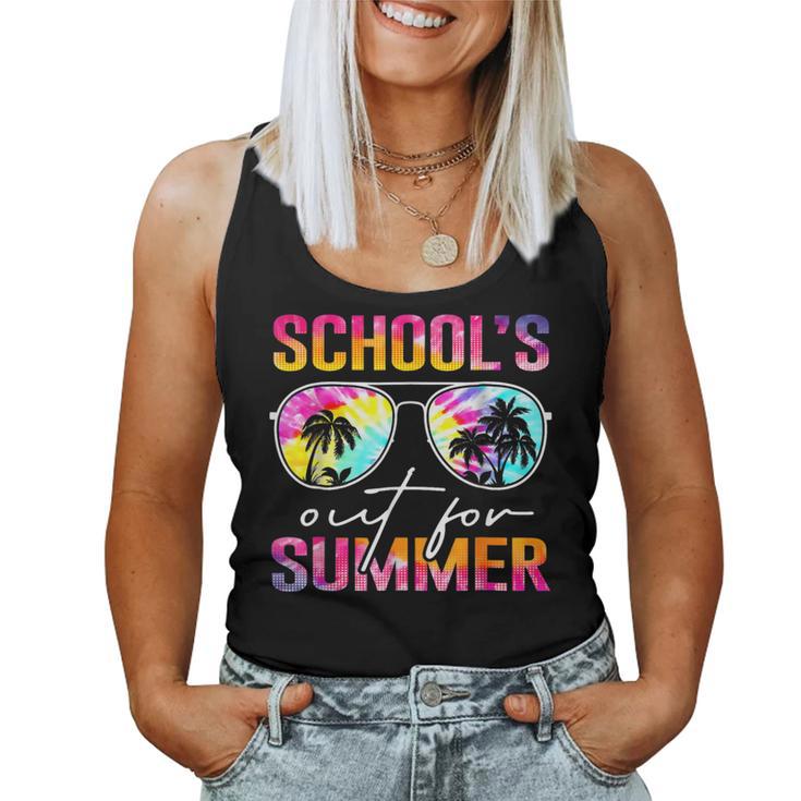 Tie Dye Schools Out For Summer Last Day Of School Teacher Women Tank Top