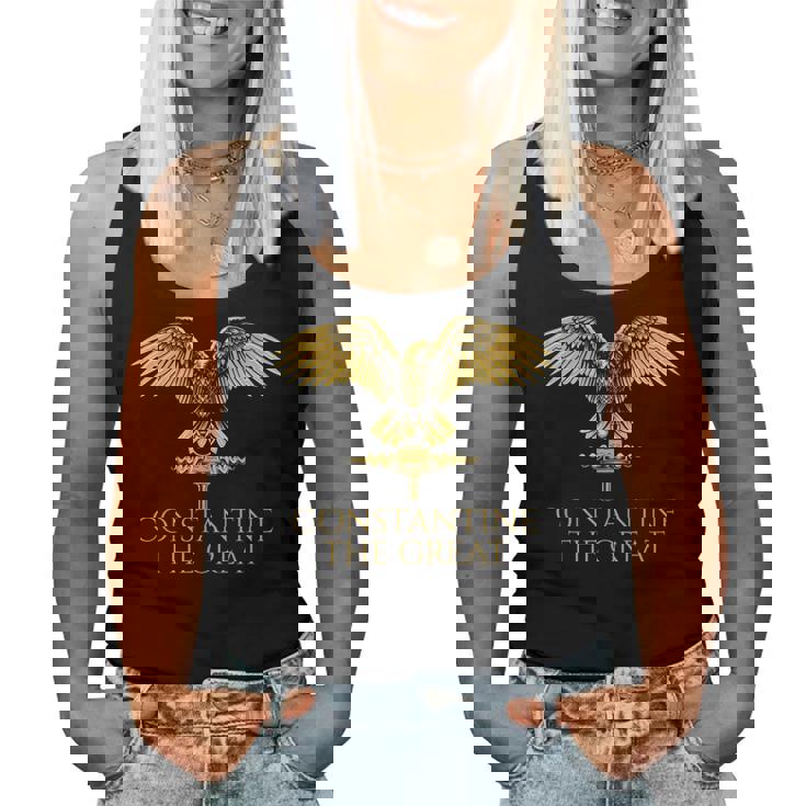 Historia Romana Antigua Constantino El Grande Spqr Rome Camiseta sin mangas para mujer