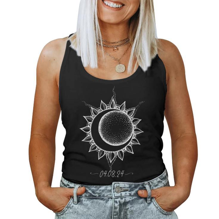 Total Solar Eclipse April 8 2024 Sun Moon Boho Eclipse Women Tank Top