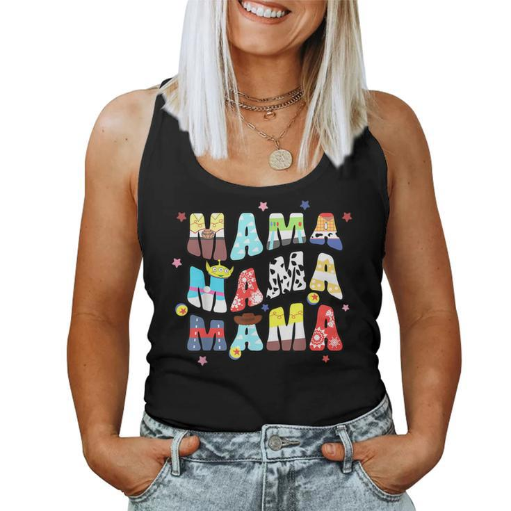 Toy Story Mama Boy Mom Mommy Groovy Happy Mother's Day Women Tank Top