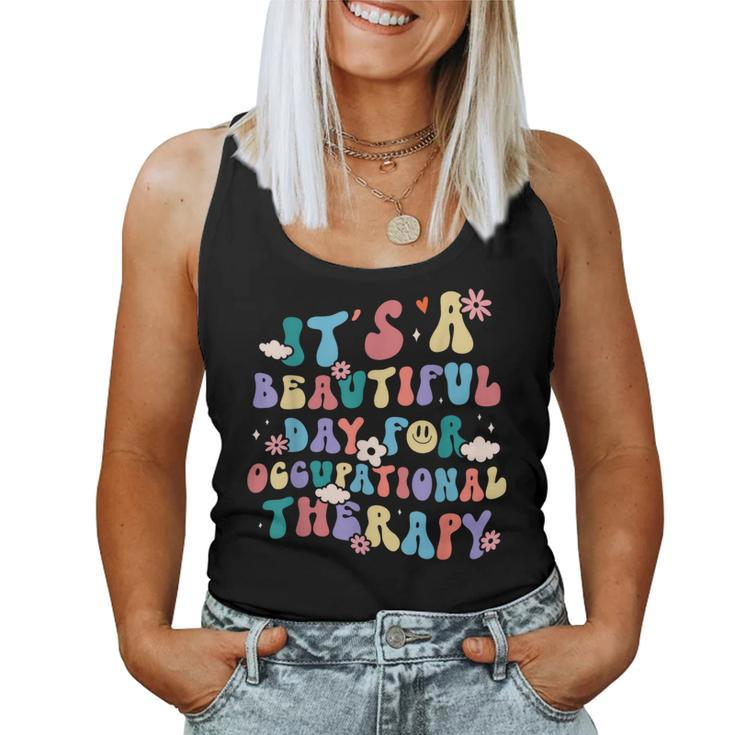 Trendy Occupational Therapy Therapist Groovy Retro Women Tank Top
