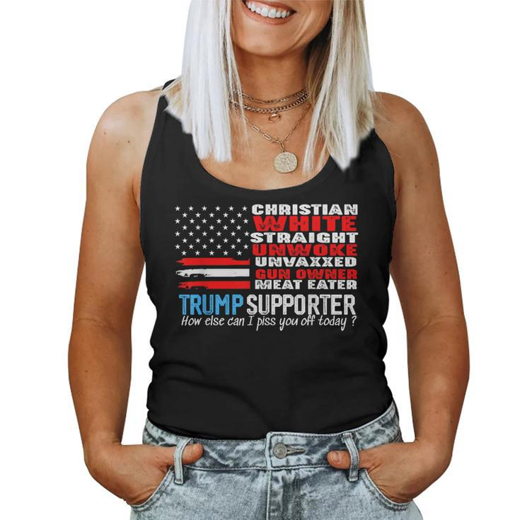 Trump Supporter Christian White Straight Unwoke Unvaxxed Women Tank Top