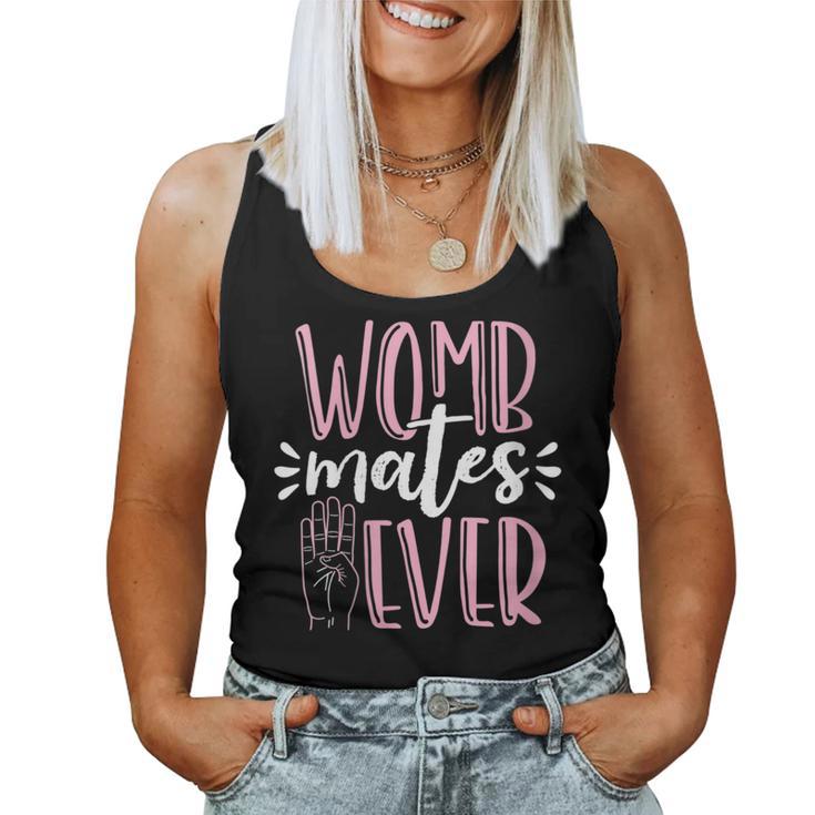 Twin Womb-Mates Baby Sibling Pregnant Quote Women Tank Top