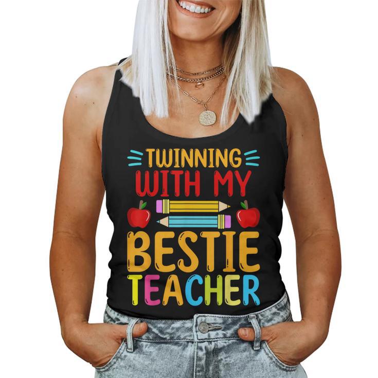 Twinning With My Bestie Teacher Boy Spirit Week Twin Day Women Tank Top