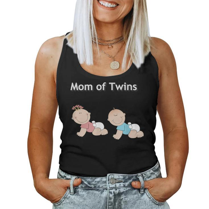 Twins Mom Two Babies In One One Girl One Boy Women Tank Top