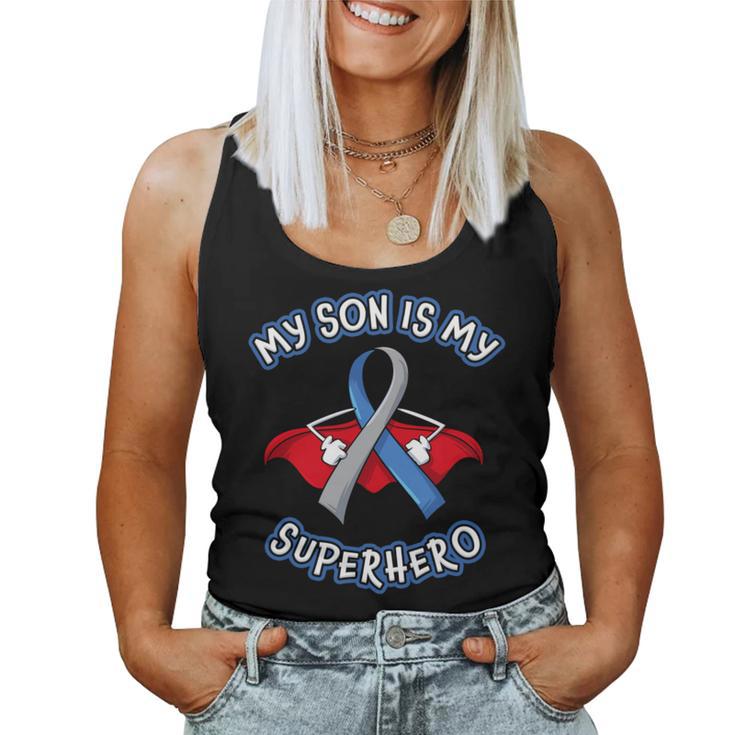 Typ 1 Diabetes Sohn Ist Mein Superhelden-Bewusstsein T1d Mama Papa Tank Top Frauen