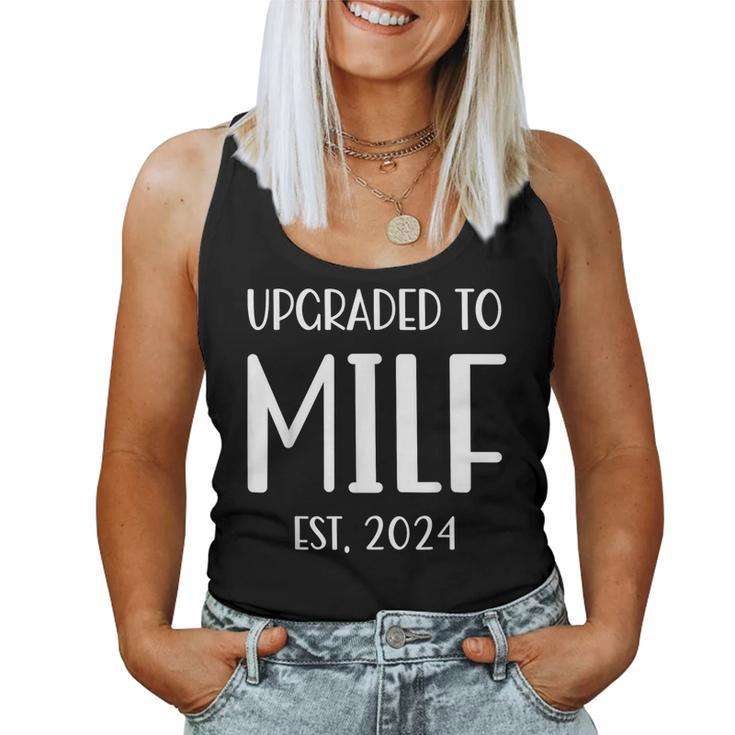 Upgraded To Milf Est 2024 Soon To Be Mom Womens Women Tank Top