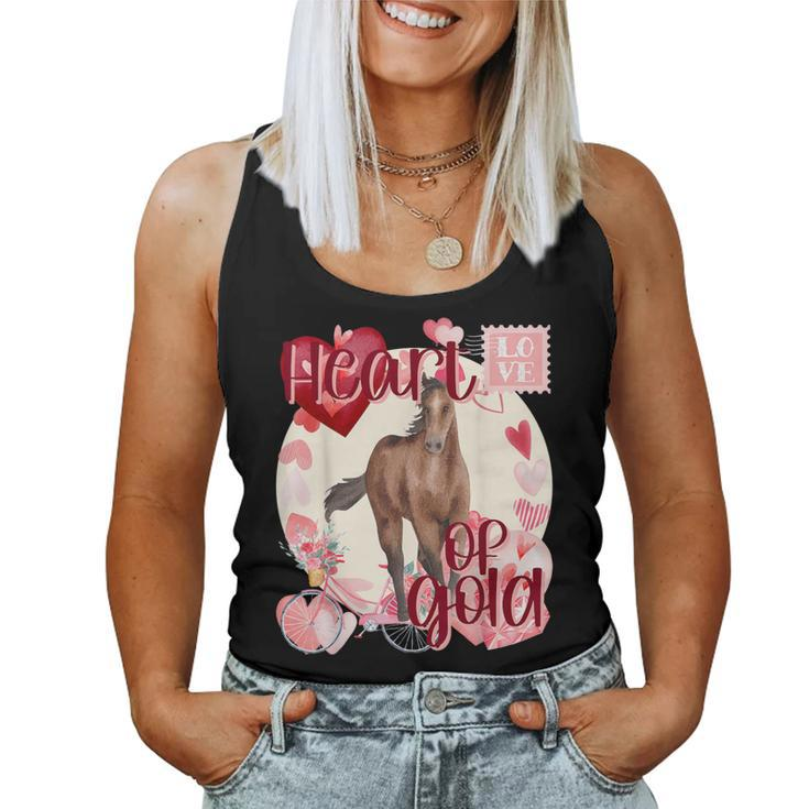 Valentine Horse Simply Watercolor Southern Colors Comfort Women Tank Top