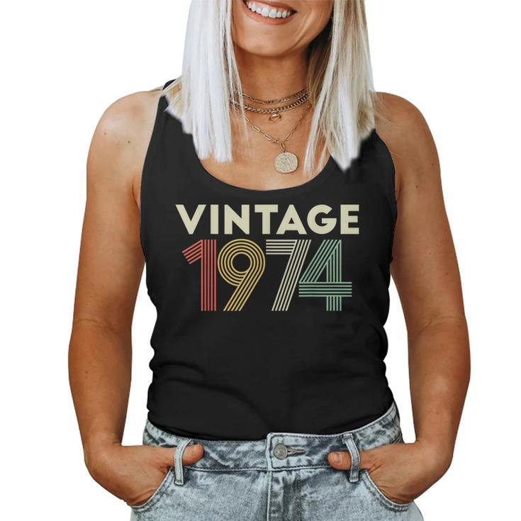 Vintage 1974 47Th Birthday For 47 Year Old Women Tank Top
