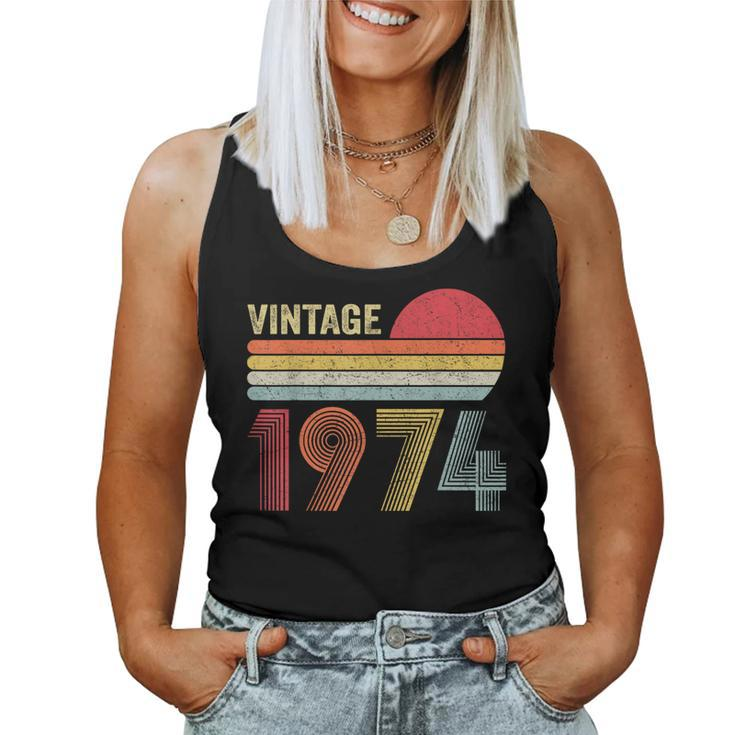 Vintage 1974 50Th Birthday 50 Years Old Women Tank Top