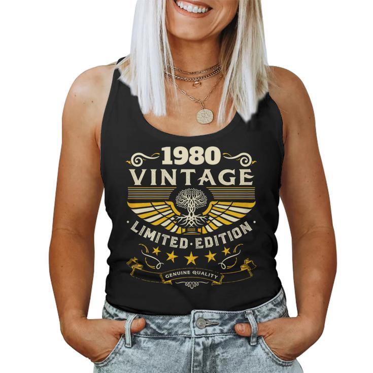 Vintage 1980 T For Retro 1980 Birthday Women Tank Top