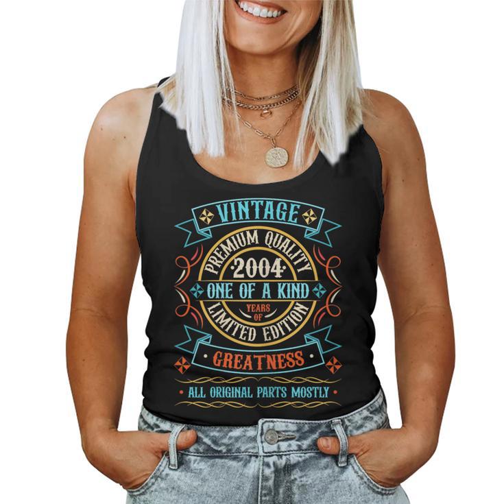 Vintage 2004For Retro 2004 Birthday Women Tank Top