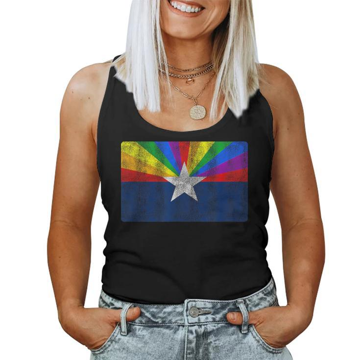 Vintage Gay Arizona Pride Flag Az Lgbt Women Women Tank Top