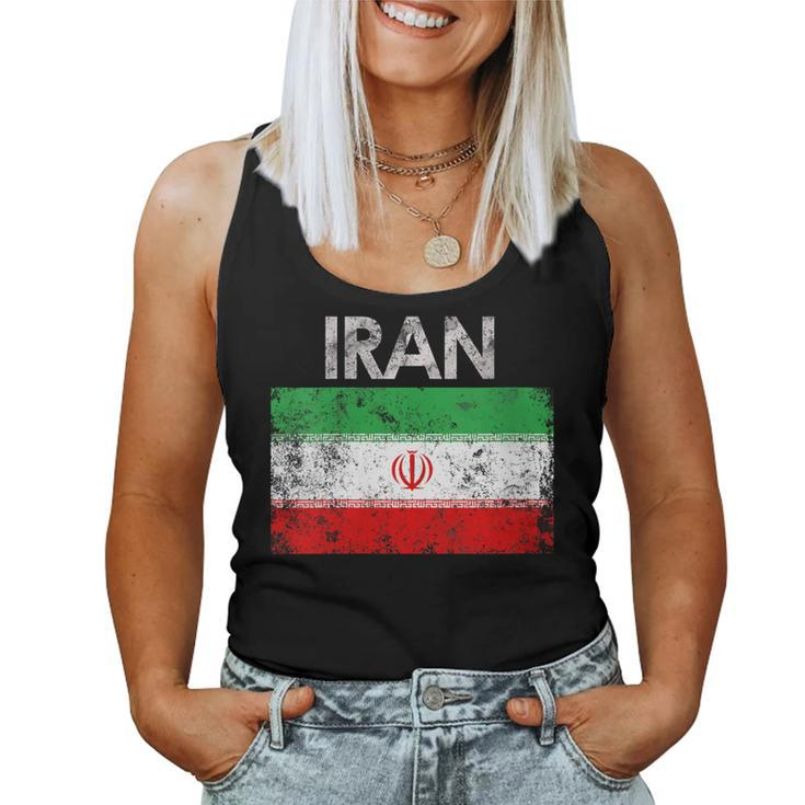 Vintage Iran Iranian Flag Pride Women Tank Top