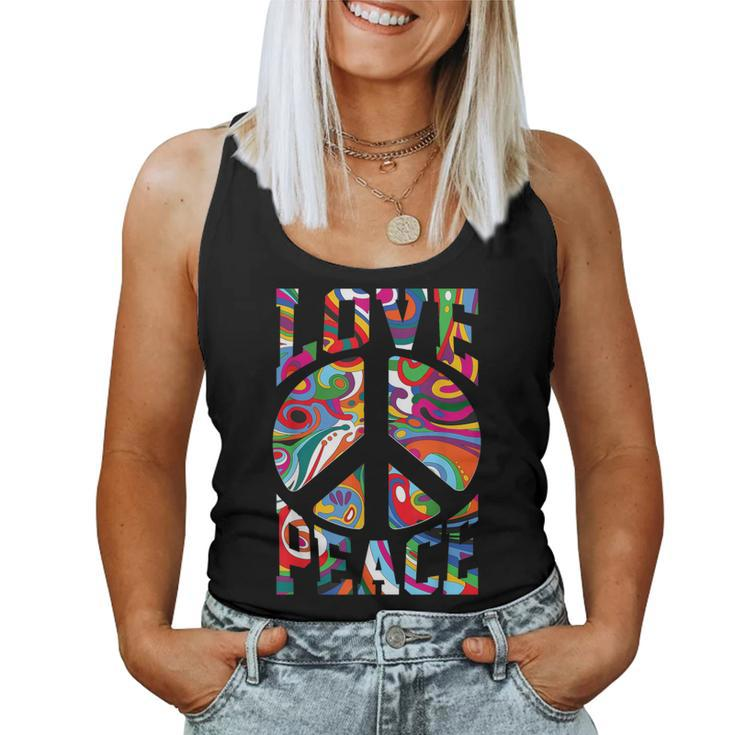 Vintage Love Peace 60S 70S Tie Dye Hippie Lover Men Women Tank Top