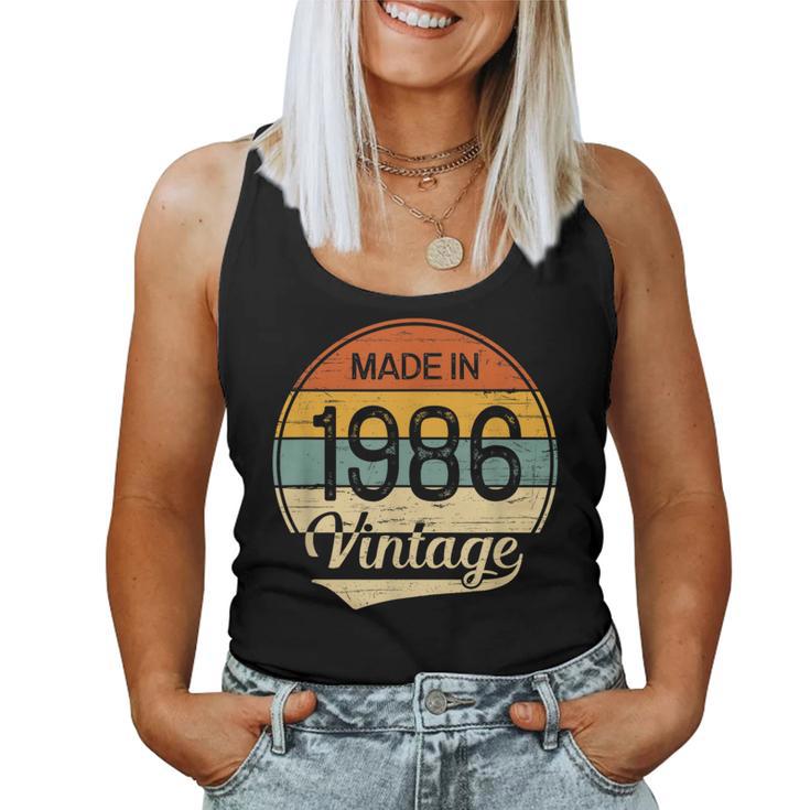Vintage Made In 1986 Hombre Hecho En 1986 Camiseta sin mangas para mujer