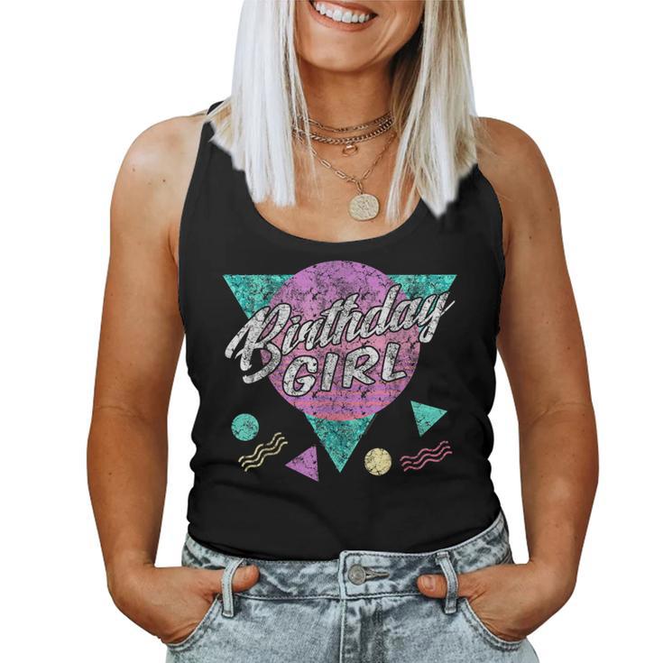 Vintage Retro 80S Birthday Girl 1980S 90S Party Women Tank Top