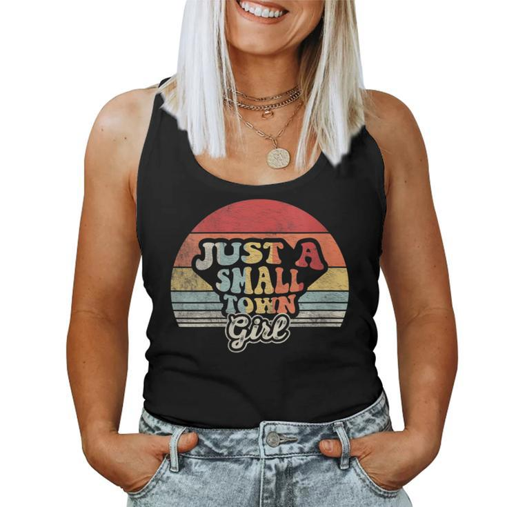 Vintage Retro Just A Small Town Girl Womens Women Tank Top