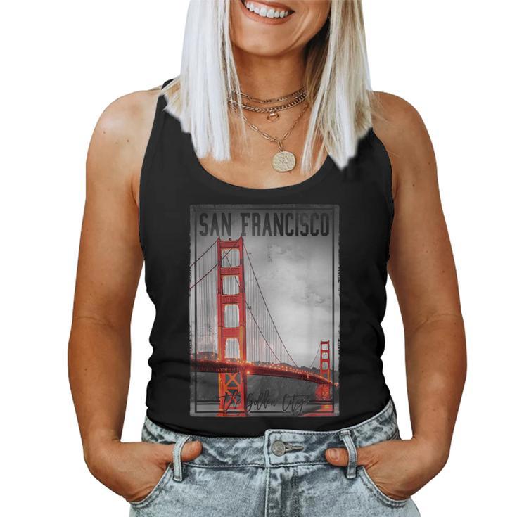 Vintage San Fransico Golden Gate Bridge Men Women Tank Top