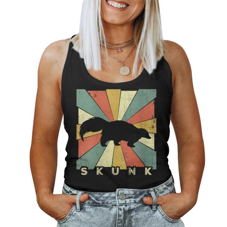 Vintage Skunk Lover Retro Style Animal Women Tank Top