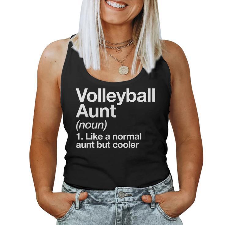 Volleyball Aunt Definition & Sassy Sports Women Tank Top