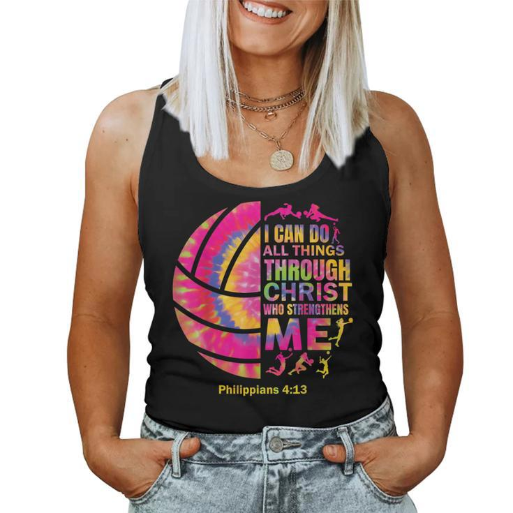 Volleyball T N Girls Christian Christ Tie Dye Women Tank Top
