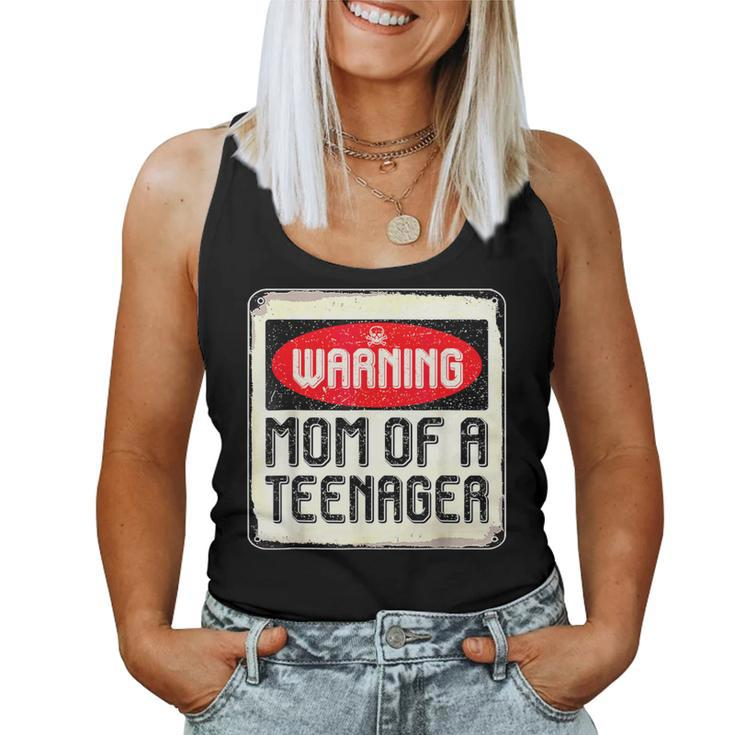 Warning Mom Of A Nager Boy 13Th Birthday 13 Year Old Women Tank Top